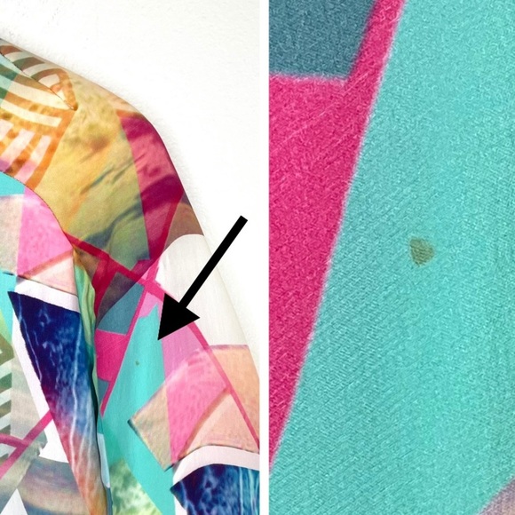 Maje Silk Bomber Jacket Multicolor Abstract Print Size 36 XS - Small - Picture 12 of 16